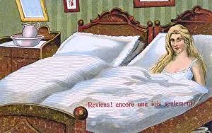 Blonde Woman In Bed Prints: Come back! Just one more time