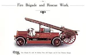 Vintage Fire Engines Prints: Commer Fire Engine