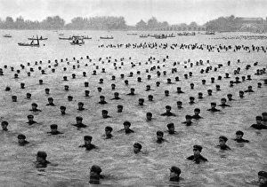Communist China - swimmers in Yangtze River Communist China - swimmers in Yangtze River