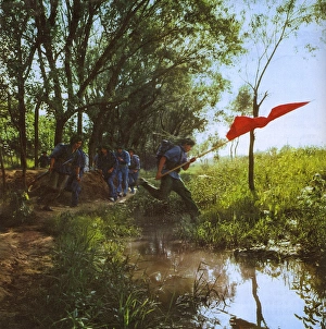 Communist China - young men on training exercise Communist China - young men on training exercise