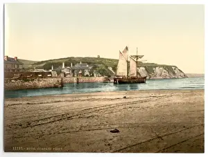 Prints of Compass Point, Bude, Cornwall, England. Date between ca. 1890 and ca. 1900 Bude Prints: Compass Point, Bude Print, Cornwall England ca. 1890-1900