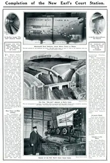 Earls Court Underground Station, London, 1914 Print