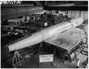 Concorde Prints: Concorde Prototype Construction Print 1967