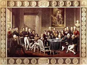 Congress of Vienna Print (1814-1815) - Colored Engraving