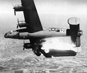 Consolidated B-24J Liberator of US 15th Air Force takes Consolidated B-24J Liberator of US 15th Air Force takes
