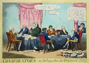 Regency Era Satire Prints: Conspirators; or, delegates in council
