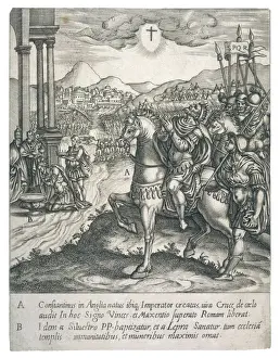 Christian Iconography In Art History Prints: Constantine and Cross