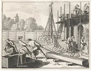 Manual Labor In Construction Prints: Constructing a House