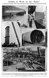 British Naval Ships Prints: Construction of a Dreadnought, 1909