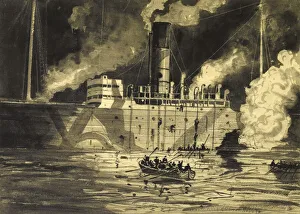 Convoys in Peril, by Claude Muncaster, WW1 Convoys in Peril, by Claude Muncaster, WW1