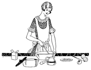 Woman Cooking Prints: Cook Stirring