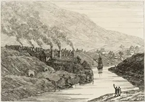 Copper Works Print - Swansea, Wales 1850s