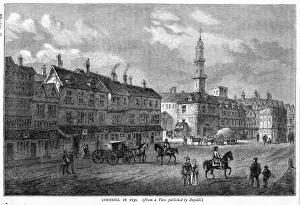 Historical Maps Of England Prints: Cornhill 1630