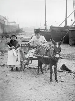 Cornish Fisherman and his Wife Print circa 1885