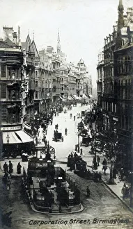 Corporation Street, Birmingham. Date: 1906 Corporation Street, Birmingham. Date: 1906