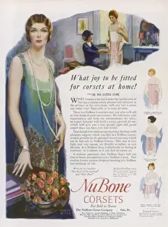 Women's Undergarments History Prints: Corsets at home 1925