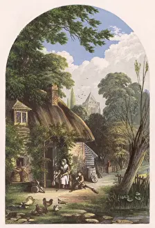 Rural Life In 19th Century Britain Prints: Cottagers / Arch Shape Pic