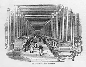 British Industrial Landscape Prints: Cotton Mill Interior