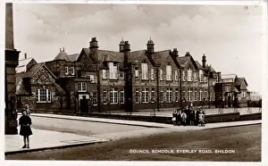 Prints of Council Schools - Byerley Road, Shildon, near Bishop Auckland, County Durham, England. Date: 1930s County Durham Prints: Council Schools - Byerley Road, Shildon Print, 1930s
