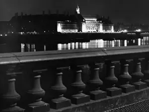 Historic Buildings In London UK Prints: County Hall at Night