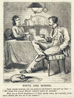Cats Collection: Couple Take Tea 1875