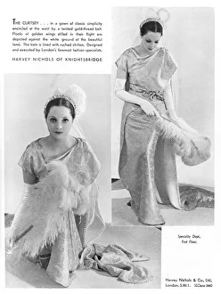 A court dress to curtsey in from Harvey Nichols, 1935 A court dress to curtsey in from Harvey Nichols, 1935