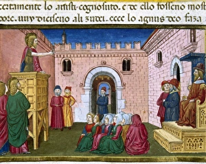 The Court of Herod with John the Baptist chained at the inst The Court of Herod with John the Baptist chained at the inst