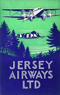 Royal Aeronautical Society Collection: Cover design, Jersey Airways brochure