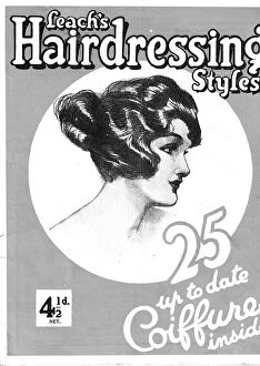 New Images July 2023 Collection: Front cover of Leach's Hairdressing Styles showing an elaborate hairstyle Date: 1920s
