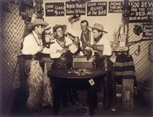 Cowboy Sideshow Print at a Fair