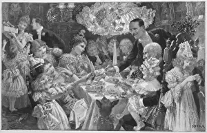 Victorian Christmas Scene Prints: Crackers by S. Begg