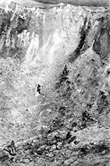 Somme Offensive Prints: The crater of an exploded mine