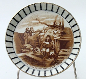 Cream pottery pin tray - WWI - Bairnsfatherware Cream pottery pin tray - WWI - Bairnsfatherware