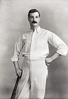 E.J. Diver Cricketer Print - Surrey and Warwickshire