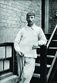 Historical Cricket Players Prints: Cricketer, Evershed