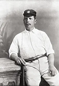 Historical Cricket Players Prints: Cricketer, Flowers