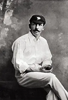 Historical Cricket Players Prints: Cricketer, Miligan
