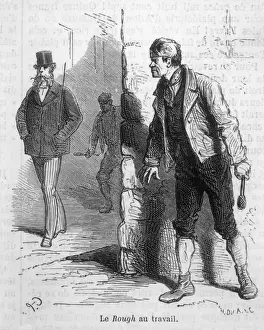 London Street Scene Print: A Mugging