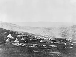 Balaclava, Crimea Prints: Roger Fenton's Crimean War Print: Cavalry Camp Balaclava