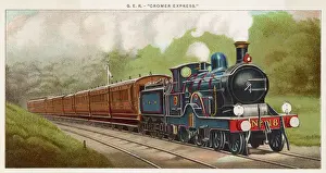 Prints of The Cromer Express of the Great Eastern Railway carries its passengers into East Anglia Railway Prints: The Cromer Express Print, a Railway Scene in East Anglia