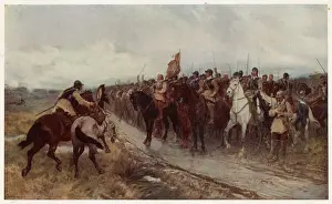 Prints of Cromwell prepares to fight the Scots at DUNBAR Lothian Prints: Cromwell at Dunbar Print