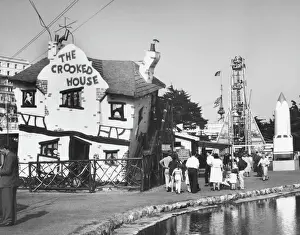 Prints of The Crooked House, one of the attractions of the funfair in the Peter Pan Gardens at Southend-on-Sea, Essex, England Essex Prints: Print of The Crooked House at Peter Pan Gardens, Southend-on-Sea