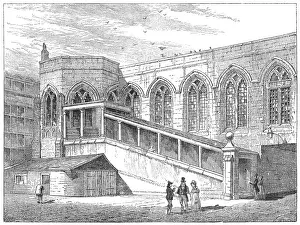 Crosby Hall Engraving Print 1790