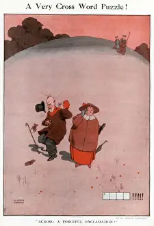 Heath Robinson Prints: A Very Cross Word Puzzle by William Heath Robinson, Print