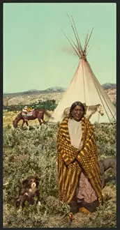 Nostalgic Views Of The Past Prints: A Crow indian