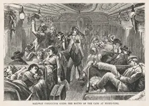 19th Century Trains Prints: A Crowded Coach