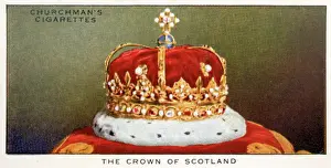 Prints of The Crown of Scotland, last used at the coronation of Charles II at Scone in 1651, now in the Crown Room at Edinburgh Castle Lothian Prints: The Crown of Scotland Print, Edinburgh Castle