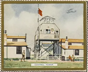 Prints of The Control Tower at Croydon Airport Iconic Structure Prints: Croydon Airport Control Tower Print