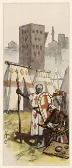Knights Templar History Prints: Crusader / Camp at Acre