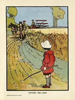 Farming History Prints: Cutting the Corn